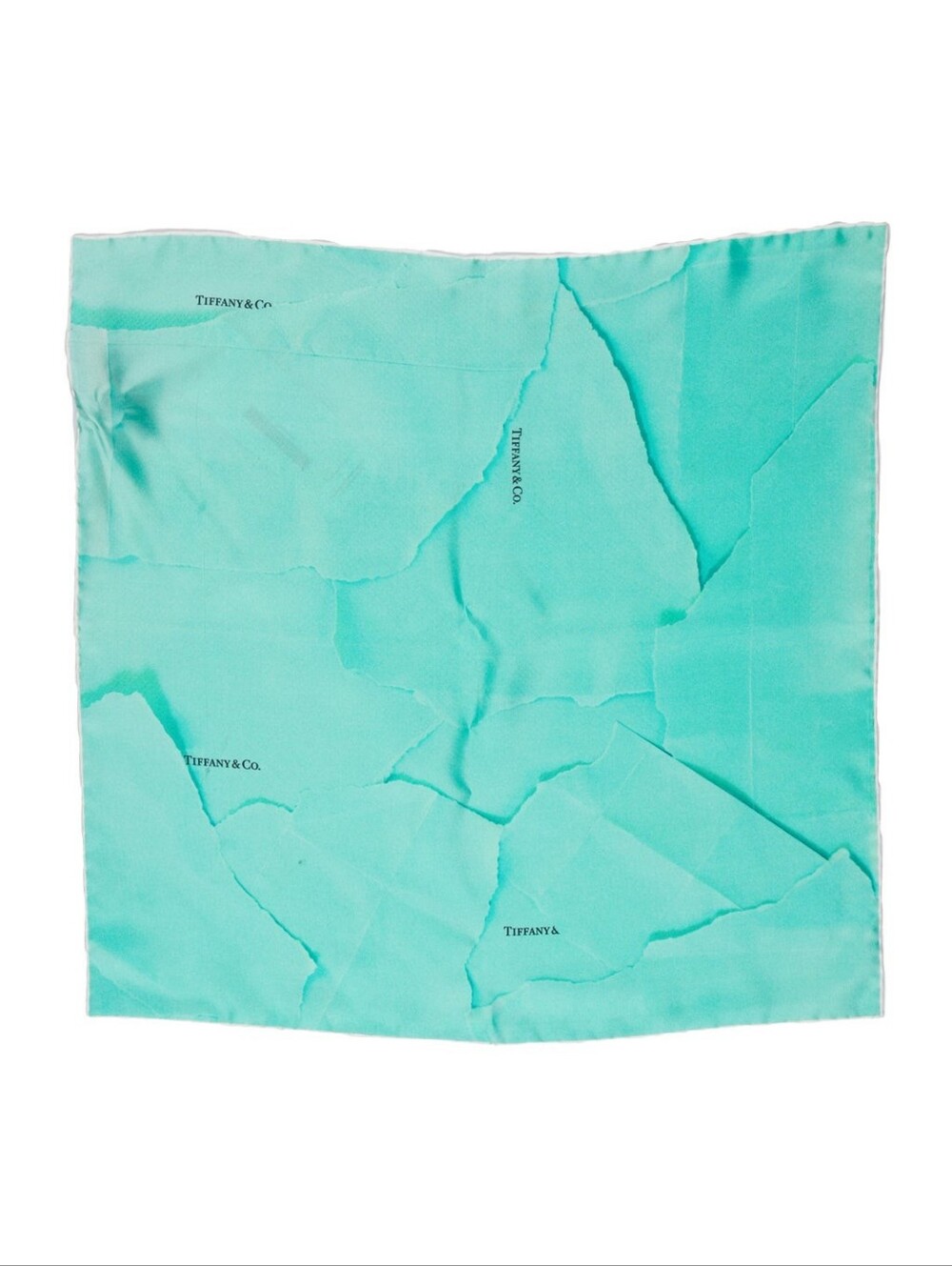 BNIB! Rare! Authentic Tiffany & Co. "Torn Paper" Silk Scarf 100% Silk